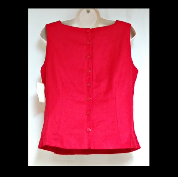 Sarah Elizabeth Red Embroidered Tank Top NWT's - Picture 2 of 4